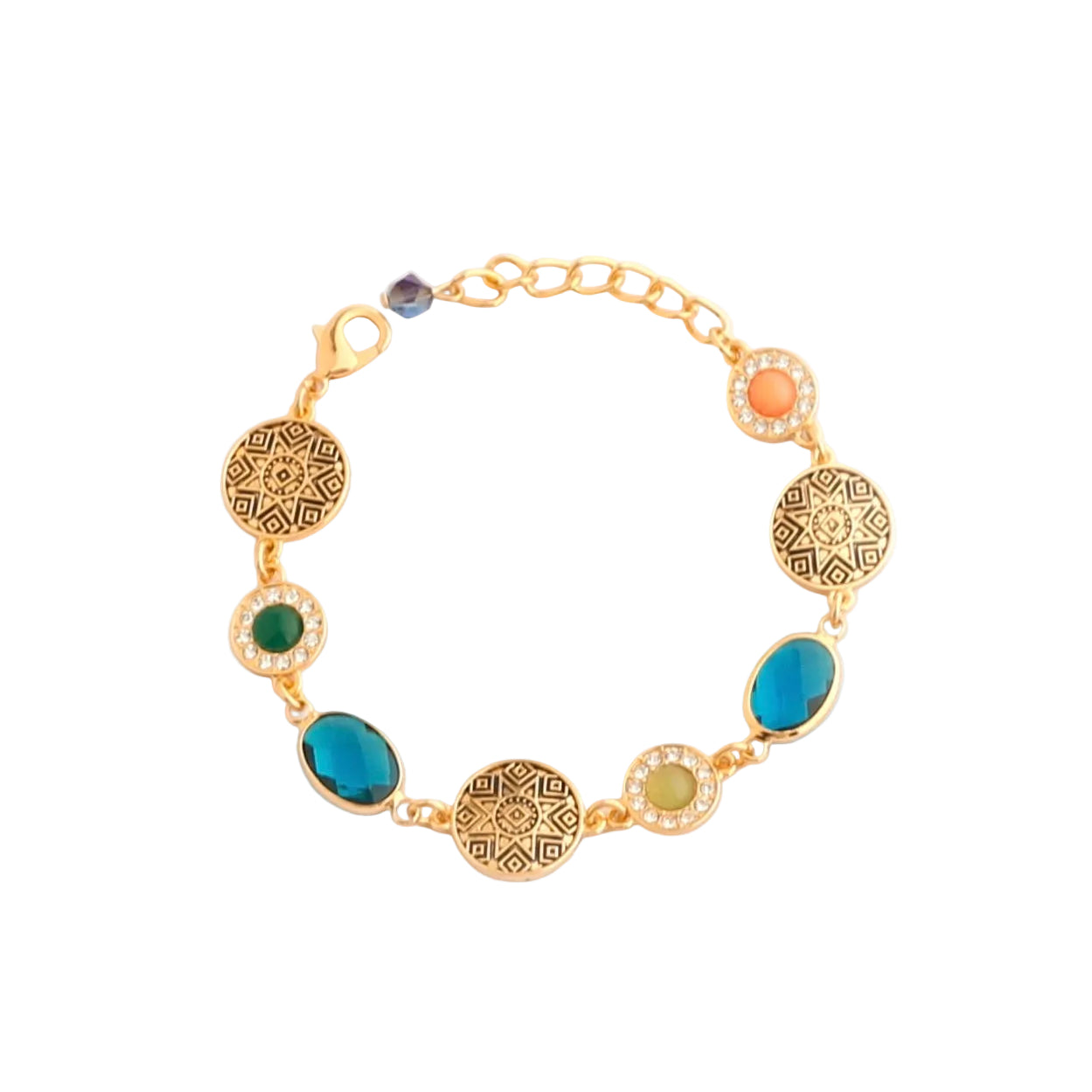 Vibrant Oval Gem Bracelet