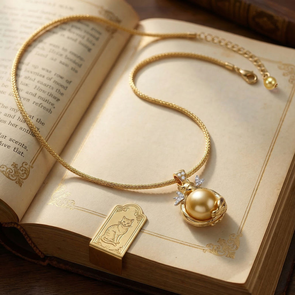 Bow Round Pendant Necklace