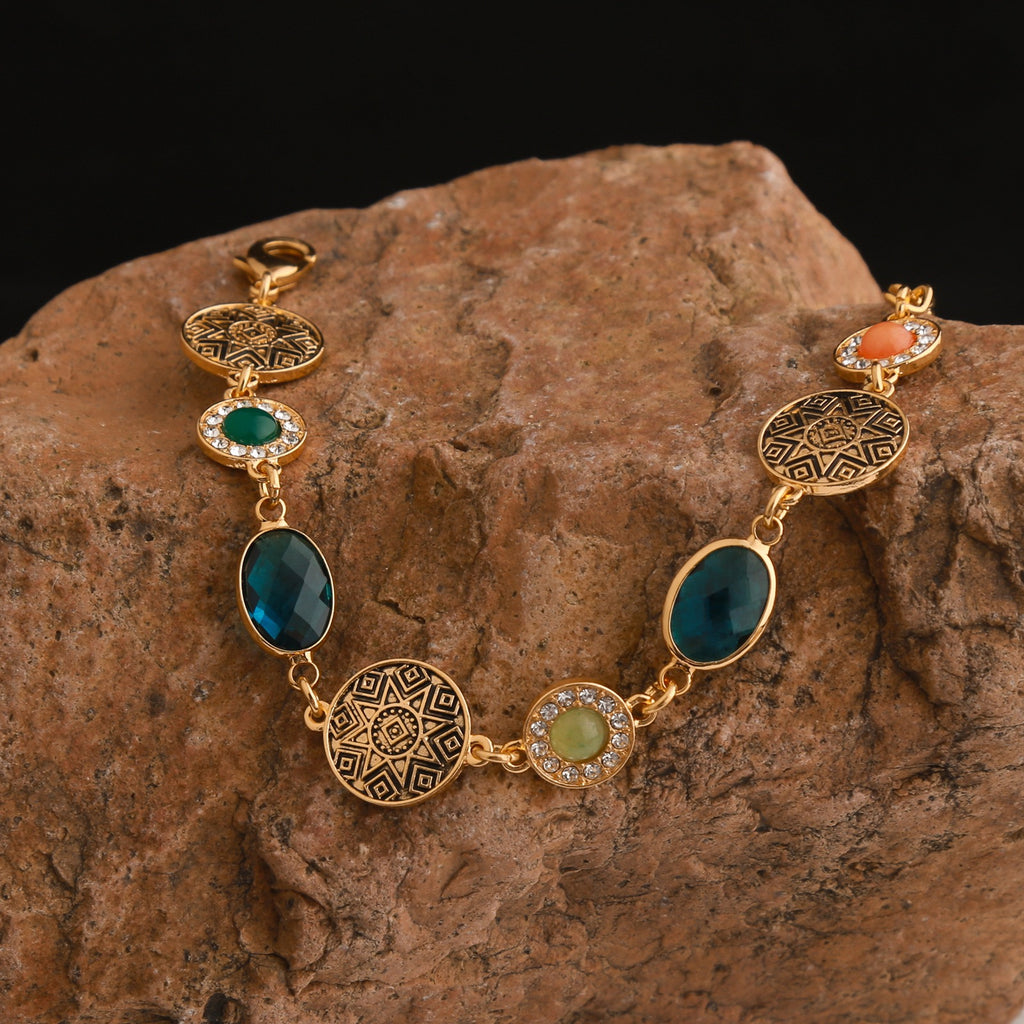 Vibrant Oval Gem Bracelet