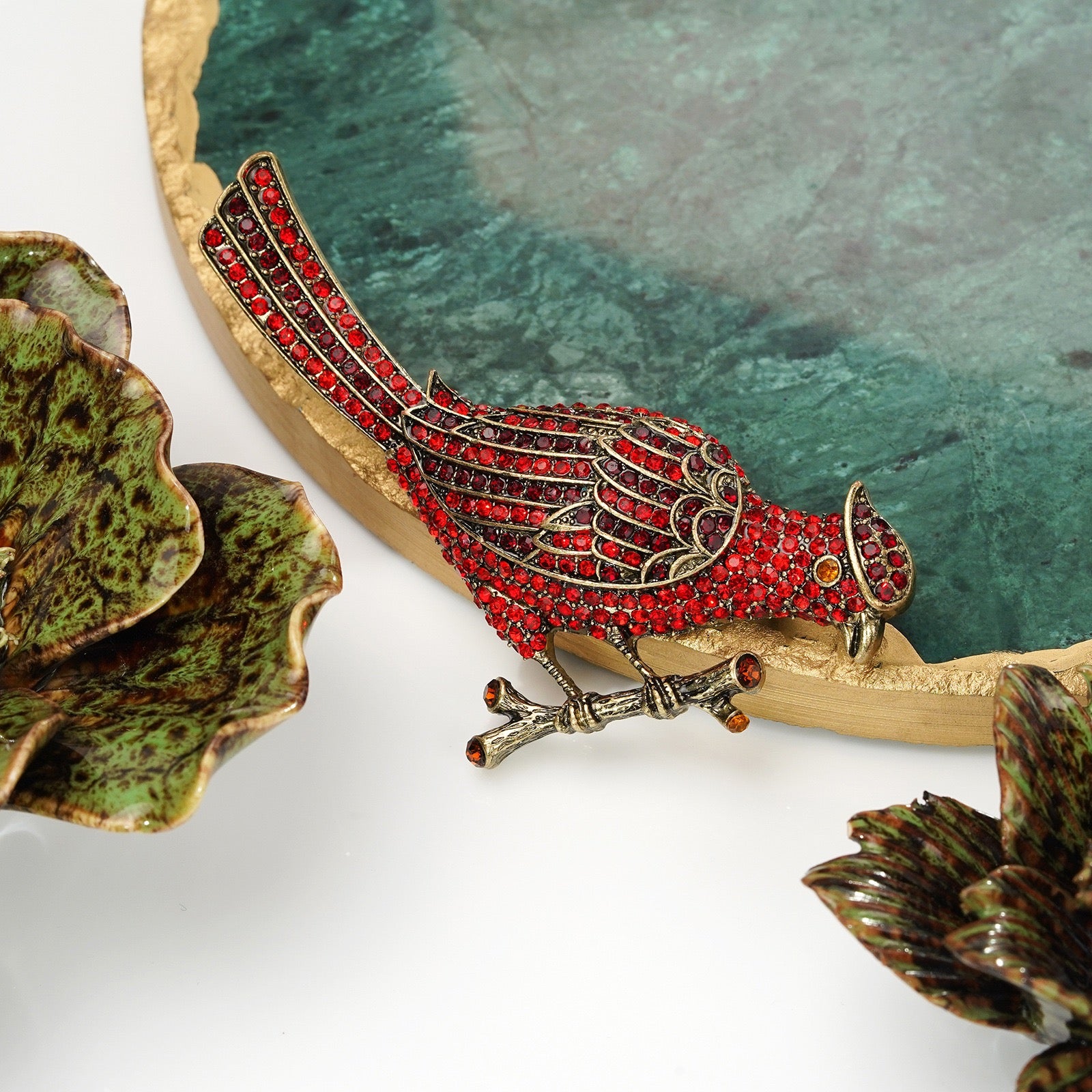Alloy Red Bird Brooch