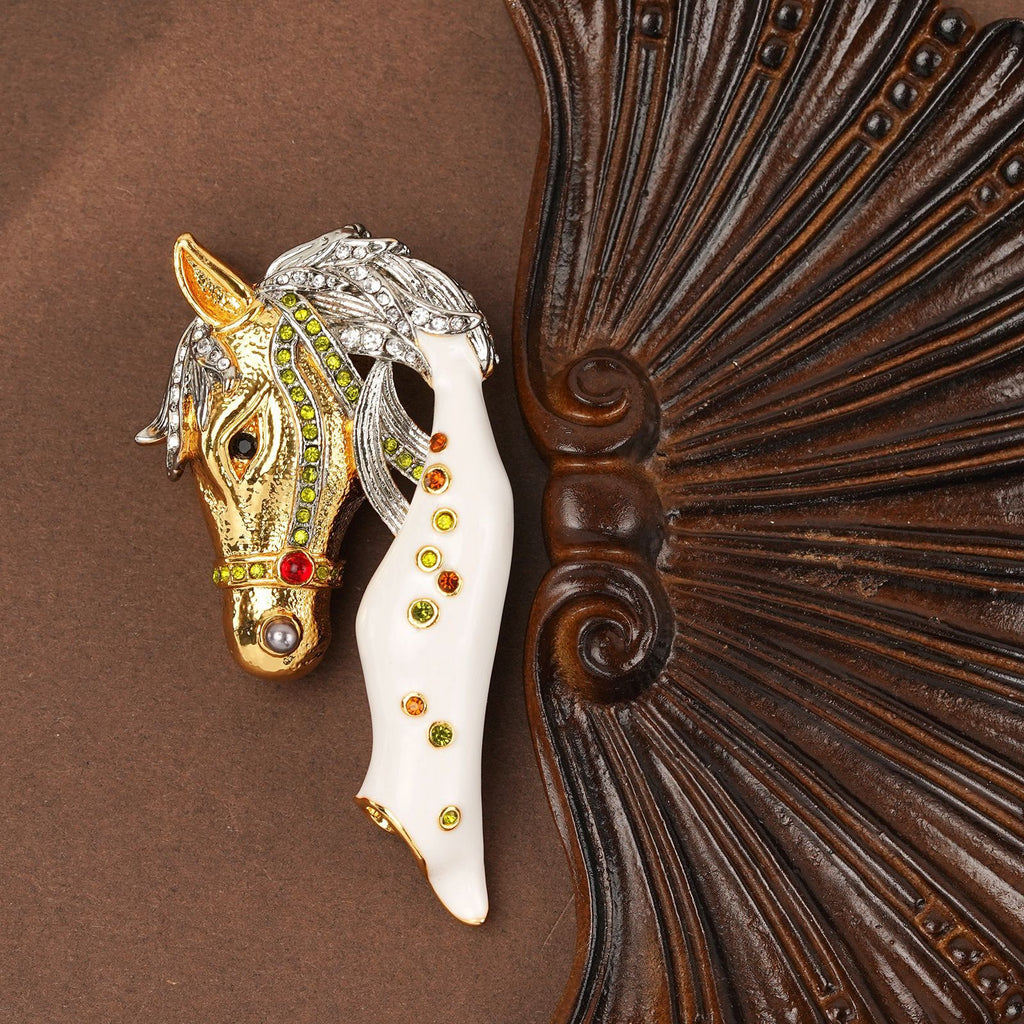 White Horse Prince Brooch