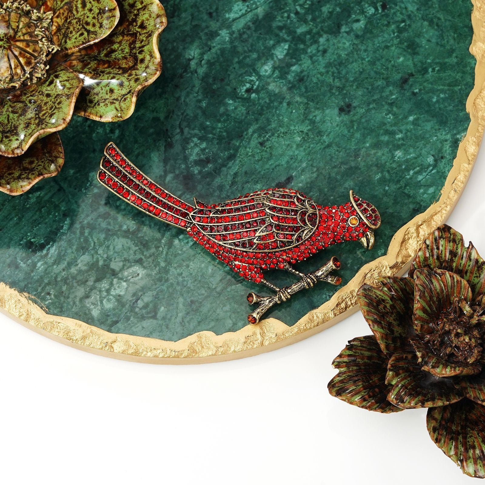 Alloy Red Bird Brooch
